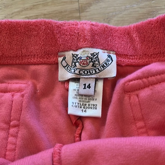 Juicy Couture Pink Velour Shorts with Elastic Waistband - Picture 3 of 3